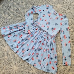 Joules Hampton blue posey longsleeve dress